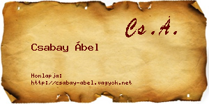 Csabay Ábel névjegykártya