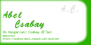 abel csabay business card